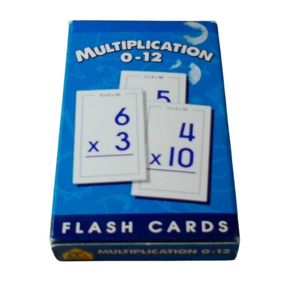 Multiplication 0-12 Flash Cards School Zone #4008 55 Cards No Parent Card 2019